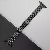 Black Slim Vintage Metal Apple Watch Strap