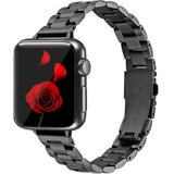 Black Slim Vintage Metal Apple Watch Strap