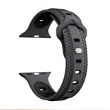 Black Ventilated Sports Apple Watch Strap