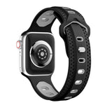 Black/Grey Ventilated Sports Apple Watch Strap
