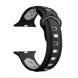 Black/Grey Ventilated Sports Apple Watch Strap