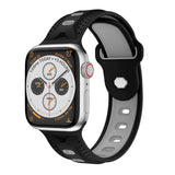 Black/Grey Ventilated Sports Apple Watch Strap