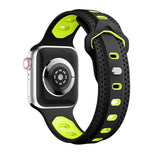 Black/Yellow Ventilated Sports Apple Watch Strap