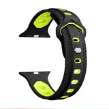 Black/Yellow Ventilated Sports Apple Watch Strap