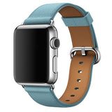 Blue Leather Apple Watch Strap