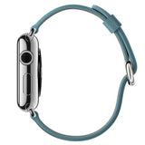 Blue Leather Apple Watch Strap