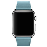 Blue Leather Apple Watch Strap