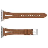 Brown Slim Leather Apple Watch Strap