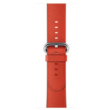 Orange Leather Apple Watch Strap