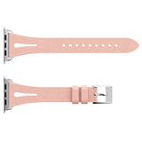 Pink Slim Leather Apple Watch Strap