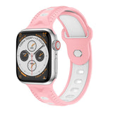 Pink/White Ventilated Sports Apple Watch Strap