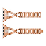 Rose Gold Glamorous Metal Apple Watch Strap