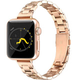 Rose Gold Slim Vintage Metal Apple Watch Strap