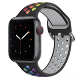 Black Colours Contemporary Apple Sports Band