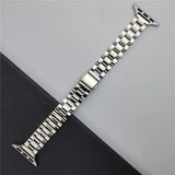 Silver Slim Vintage Metal Apple Watch Strap