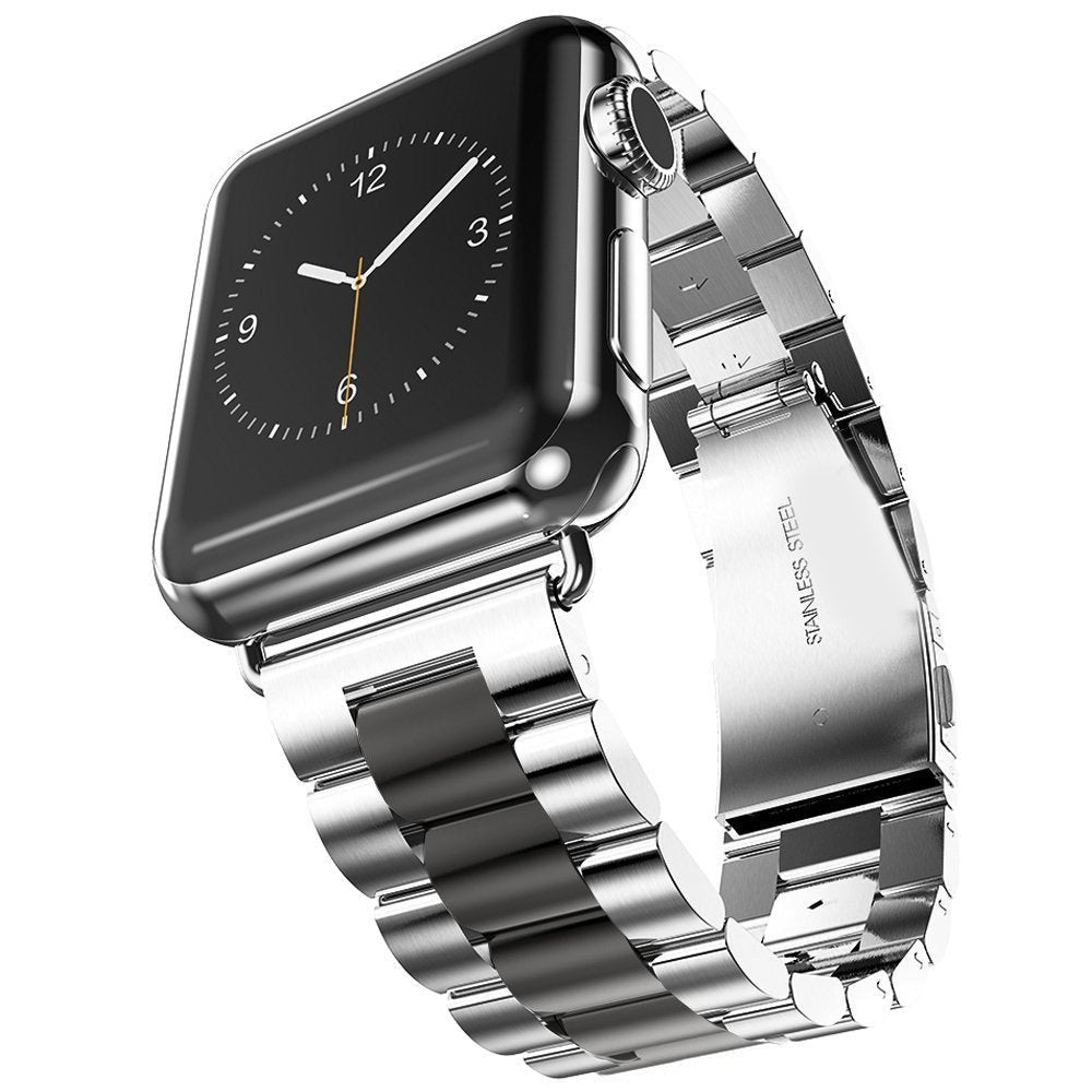 Silver/Black Vintage Metal Apple Watch Strap – AppStraps®