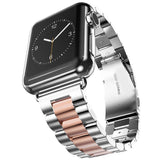 Silver/Rose Gold Vintage Metal Apple Watch Strap