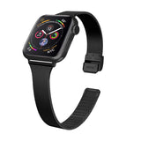 Slim Black Milanese Apple Watch Strap