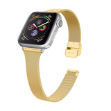 Slim Gold Milanese Apple Watch Strap