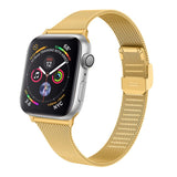 Slim Gold Milanese Apple Watch Strap