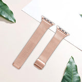Slim Rose Gold Milanese Apple Watch Strap