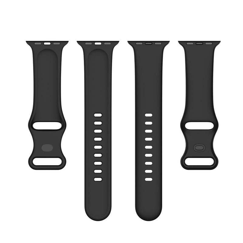 Black Silicone Apple Watch Strap