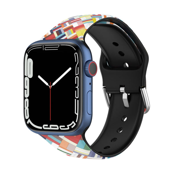 Confetti Patterned Silicone Apple Watch Strap