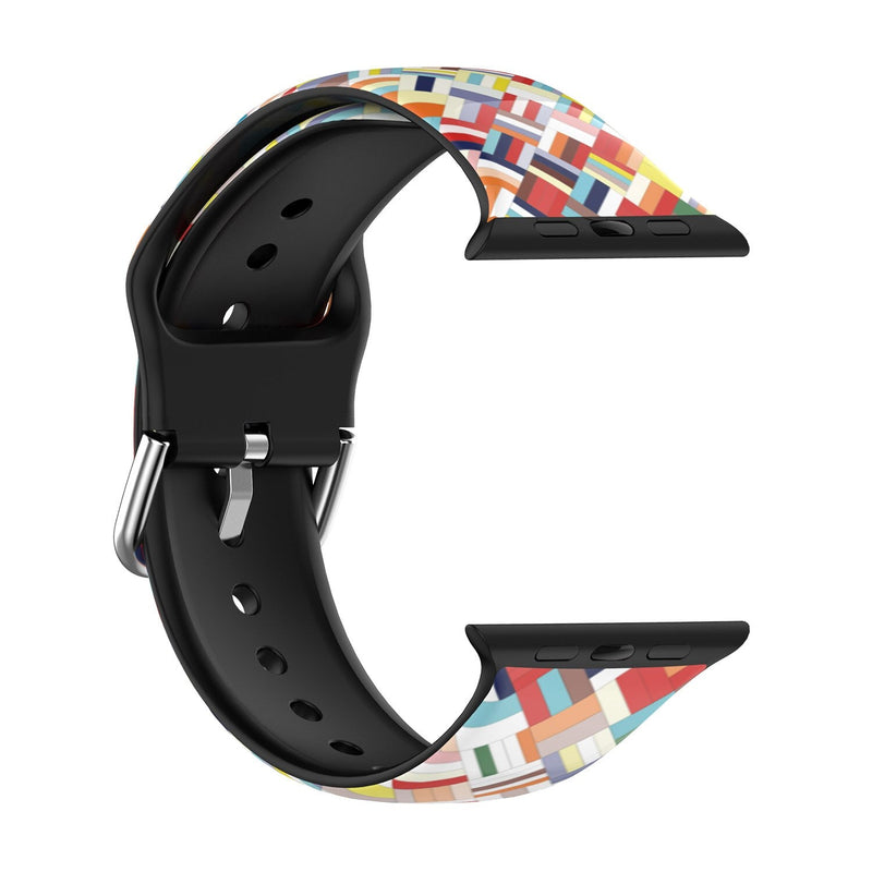 Confetti Patterned Silicone Apple Watch Strap