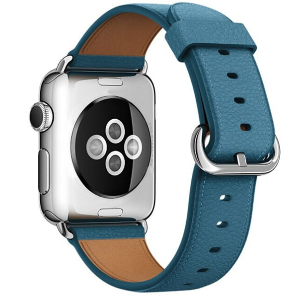 Deep Blue Leather Apple Watch Strap