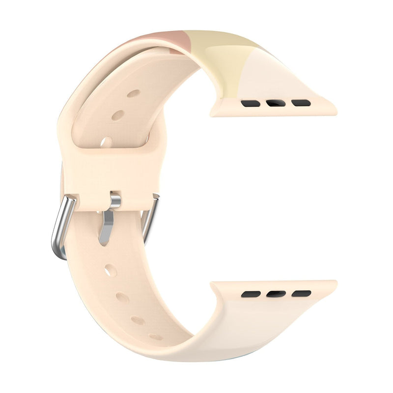 Light Blue Blend Patterned Silicone Apple Watch Strap