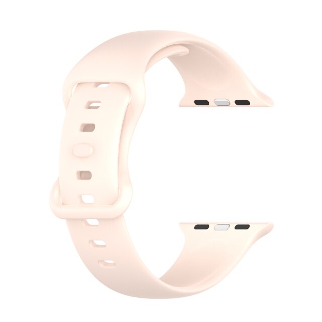 Light Pink Silicone Apple Watch Strap