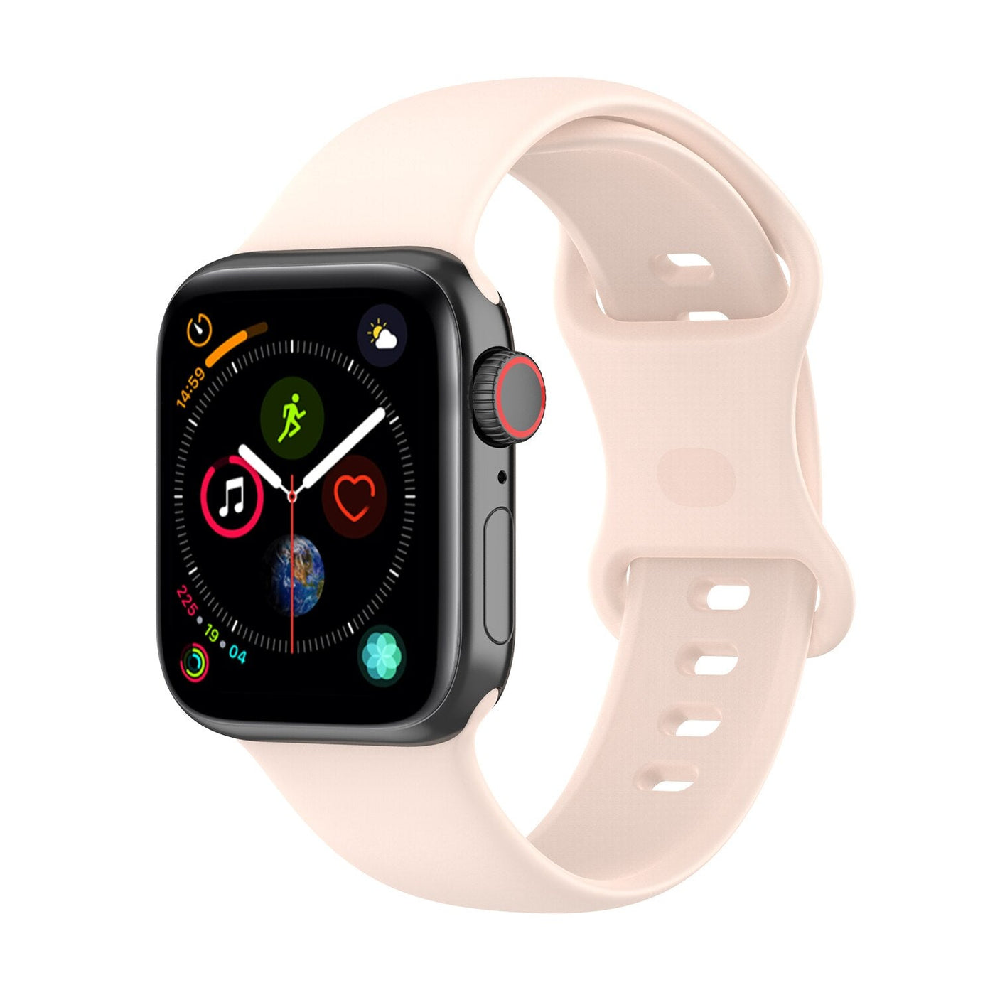 Light Pink Silicone Apple Watch Strap – AppStraps™ display picture 1
