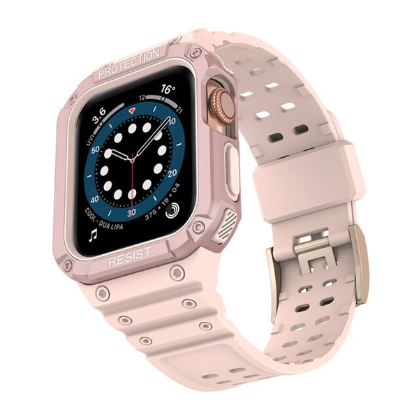 Light Pink Silicone Shock® Apple Watch Strap & Case (Light Pink)