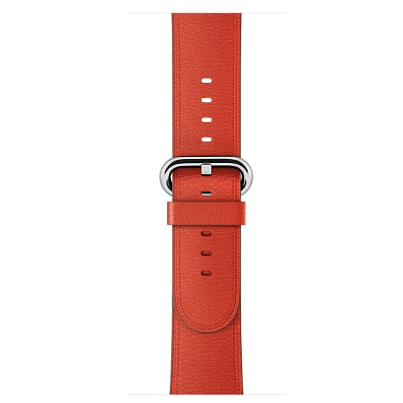 Orange Leather Apple Watch Strap