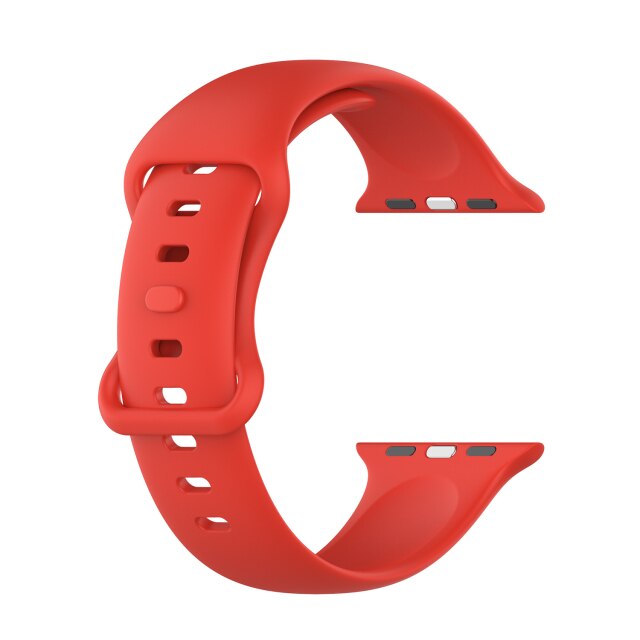 Red Silicone Apple Watch Strap
