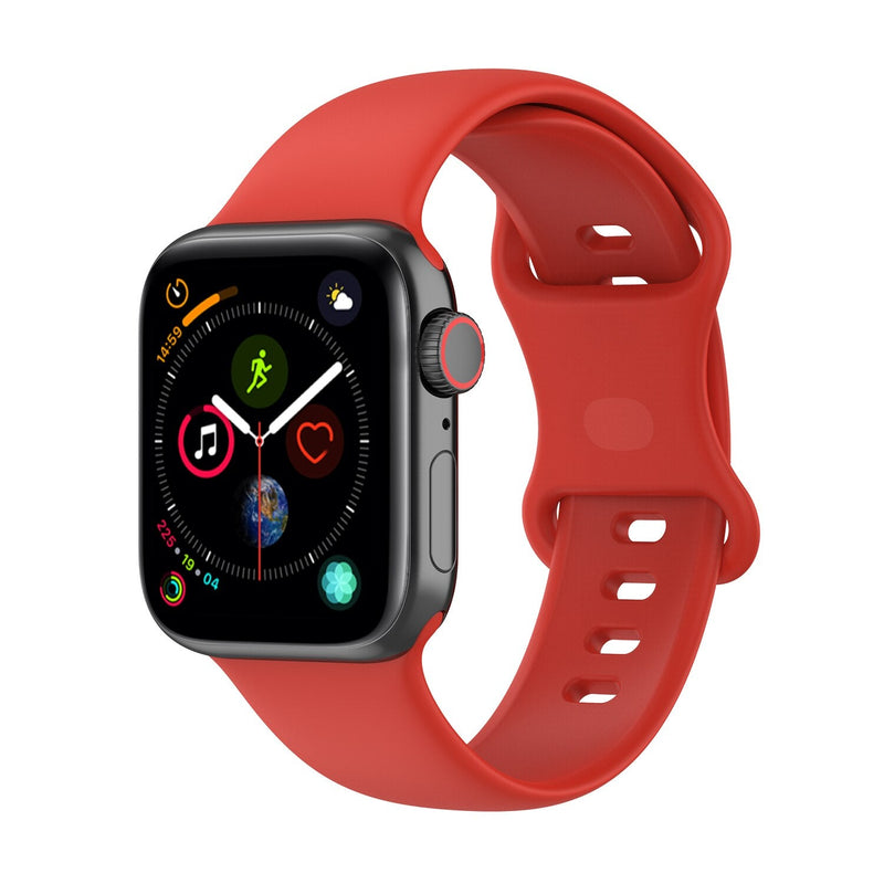 Red Silicone Apple Watch Strap