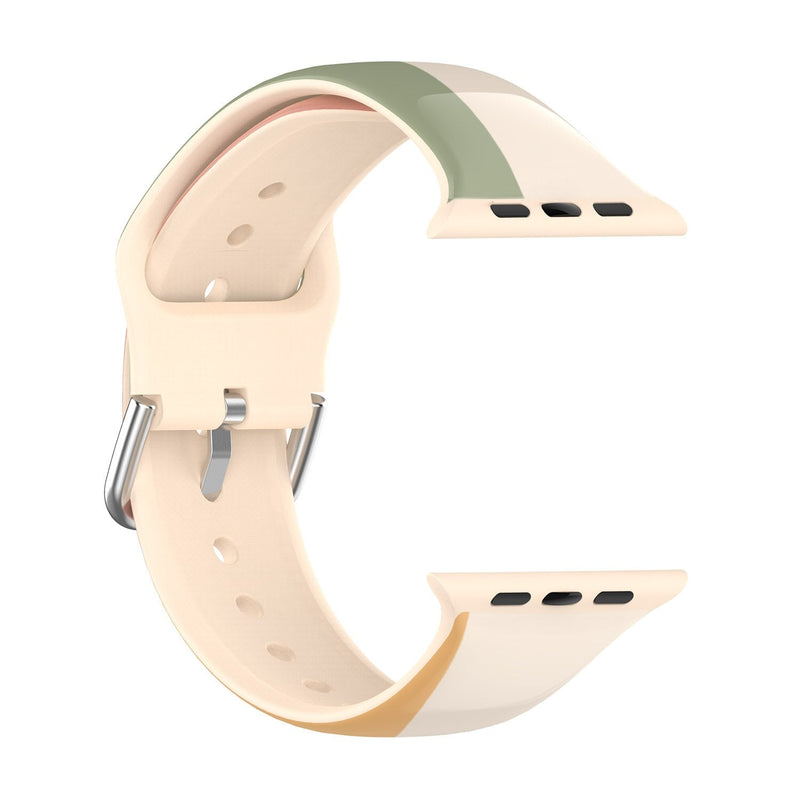 Rose Blend Patterned Silicone Apple Watch Strap