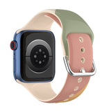 Rose Blend Patterned Silicone Apple Watch Strap