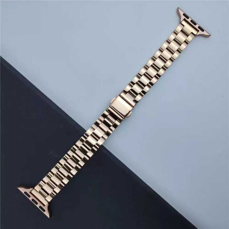 Rose Gold Slim Vintage Metal Apple Watch Strap
