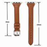 Tan Slim Leather II Apple Watch Strap