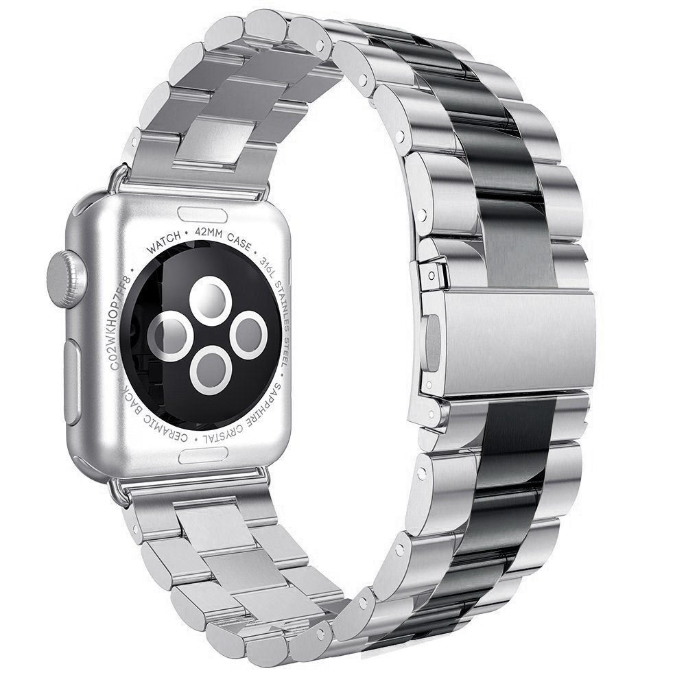 Silver/Black Vintage Metal Apple Watch Strap – AppStraps™