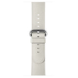 White Leather Apple Watch Strap