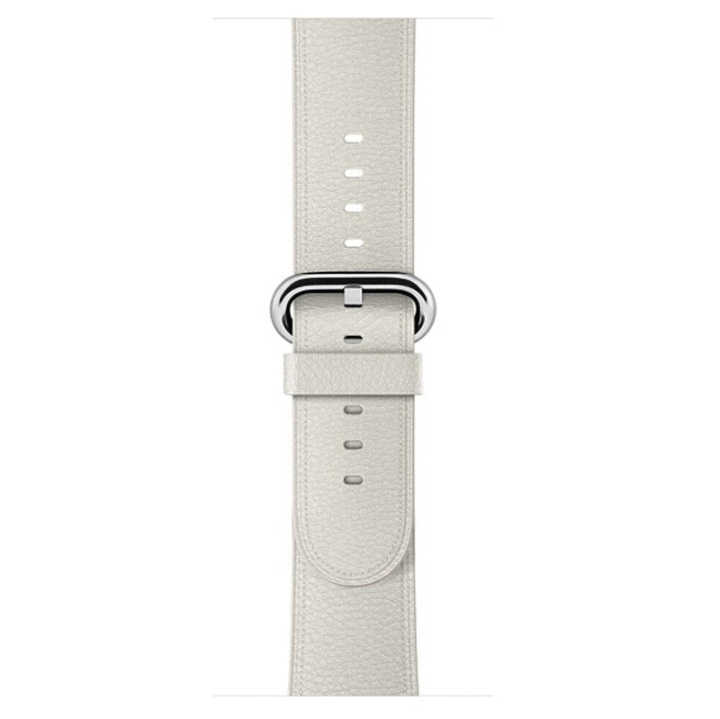 White Leather Apple Watch Strap